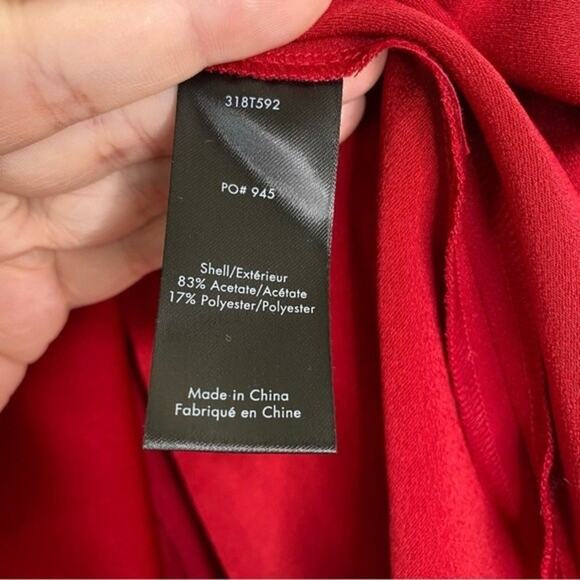 Elizabeth and James Red Ellis Long sleeve V-neck Top Small - Picture 6 of 10